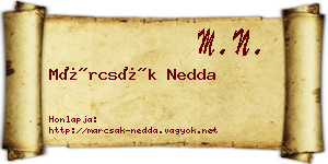 Márcsák Nedda névjegykártya